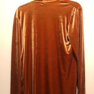 Crushed velvet long cardigan